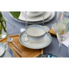 Чайная пара Magistro «Пэвэти», 2 предмета: чашка 220 мл, блюдце d=16.5 см, фарфор, голубая - Фото 6