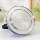 Чайник со свистком из нержавеющей стали Доляна «Космос», 3 л, синий - Фото 4