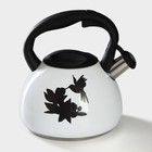 Чайник Доляна «Колибри», 3 л, со свистком, с индикатором нагрева, нержавеющая сталь, белый - Фото 4