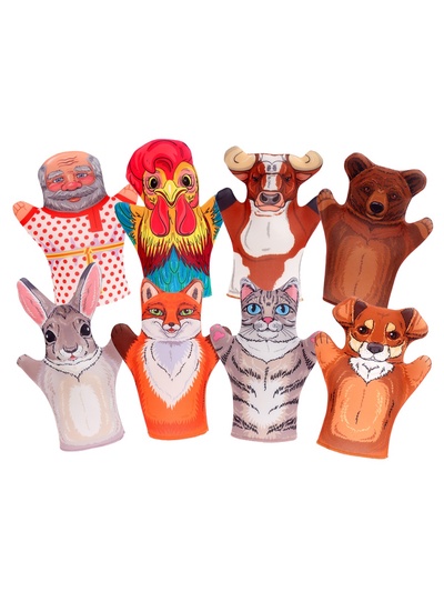 Домашний кукольный театр «Жили-Были», 8 кукол-перчаток, сценарий в стихах