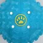 Квакающий мяч для собак, жёсткий, 7,5 см, голубой - фото 9194163