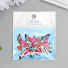 Декор для творчества пластик "Птица розово-оранжевая с золотом" 2,3х3,5х0,4 см (комплект 5 шт) - фото 22688029