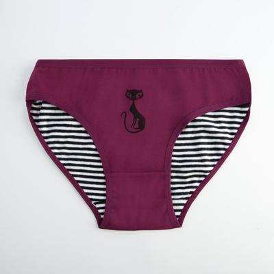 Трусы женские слипы, цвет бордовый, размер 46-48