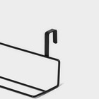 Держатель для полотенец на дверцу Доляна, 24.5×10×10 см, чёрный - Фото 3