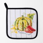 Кухонный набор Этель Vegetable: варежка-прихватка 20×28 см, прихватка 19×19 см, 100% хлопок - Фото 4