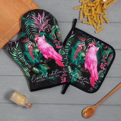 Набор кухонный «Limited edition» варежка-прихватка 20×28 см, прихватка 19×19 см,100% хл