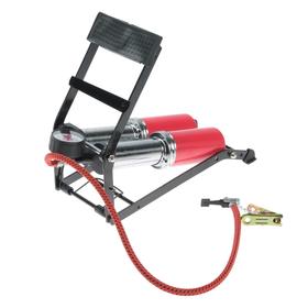 УЦЕНКА Насос ножной с манометром, 2 цилиндра, усиленный 7048878
