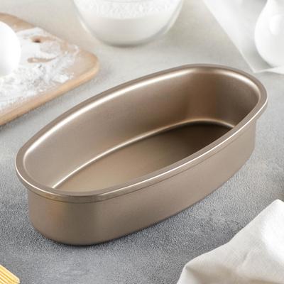 Форма для выпечки «Кекс», 23×12×5,5 см, антипригарное покрытие, цвет золотой