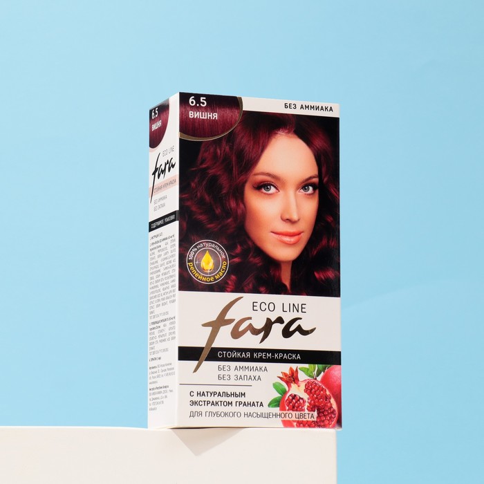 Краска для волос FARA Eco Line 6.5 вишня, 125 г - Фото 1
