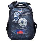 Рюкзак каркасный deVENTE Choice 38 х 28 х 16 см, Play Football, чёрный/синий - Фото 1