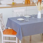 Клеёнка на стол на тканевой основе Доляна «Орнамент», ширина 137 см, рулон 20 м, толщина 0,22 мм, цвет серый - Фото 1