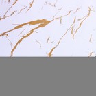Клеёнка на стол на тканевой основе Доляна «Мрамор», ширина 137 см, рулон 20 м, толщина 0,22 мм, цвет бело-золотой - Фото 3