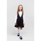 Школьный сарафан для девочки, цвет чёрный, рост 134 см - Фото 2