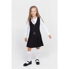 Школьный сарафан для девочки, цвет чёрный, рост 134 см - Фото 3