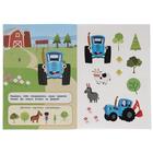 Альбом А5 с многоразовыми наклейками «Забавная ферма», Синий трактор - фото 21290075