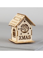 Ёлочная игрушка «Домик с колокольчиками», 6×4.5×4.5 см, от батареек, свечение тёплое белое - Фото 5