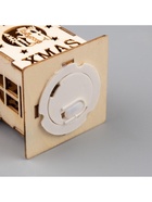 Ёлочная игрушка «Домик со снеговиком», 6×4.5×4.5 см, от батареек, свечение тёплое белое - Фото 6