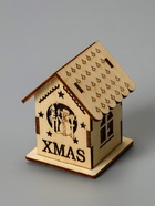 Ёлочная игрушка «Домик со снеговиком», 6×4.5×4.5 см, от батареек, свечение тёплое белое - Фото 7