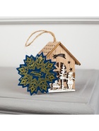 Ёлочная игрушка «Домик с детьми», 8×4×4 см, от батареек, свечение тёплое белое - Фото 8