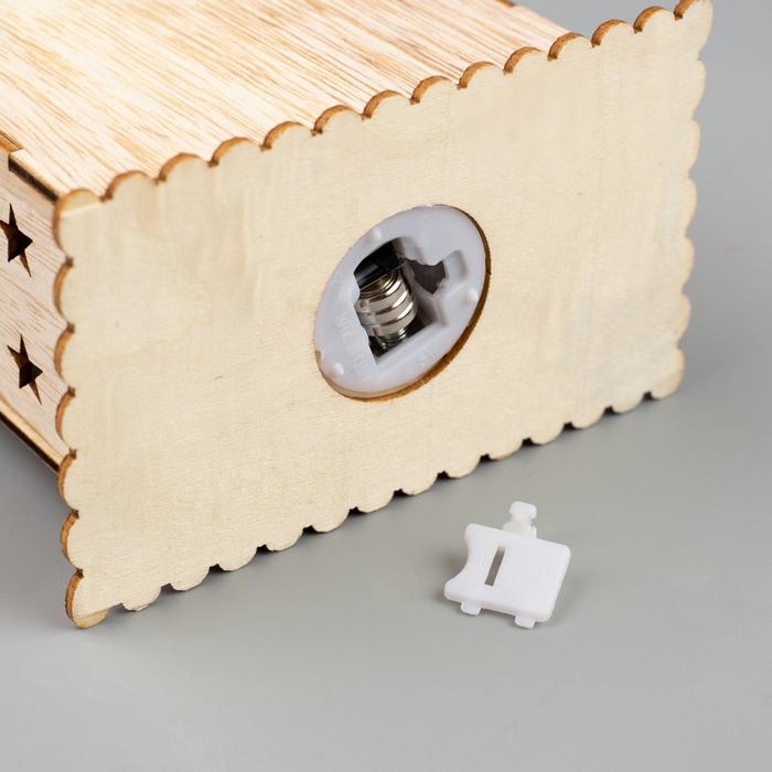 Ёлочная игрушка «Домик с окошками», от батареек, свечение тёплое белое - фото 1908713953