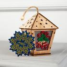 Ёлочная игрушка «Фонарь с колокольчиками», 11х8х8 см, от батареек, свечение тёплое белое - Фото 5