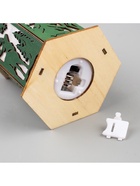 Ёлочная игрушка «Зелёный фонарь с оленем», 13×9×9 см, от батареек, свечение тёплое белое - Фото 7