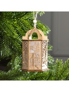 Ёлочная игрушка «Фонарь с домиком», 13×9×9 см, от батареек, свечение тёплое белое - Фото 4