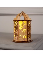 Ёлочная игрушка «Фонарь с домиком», 13×9×9 см, от батареек, свечение тёплое белое - Фото 6