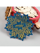 Ёлочная игрушка «Домик с Дедом Морозом», 9×8×4 см, от батареек, свечение тёплое белое - Фото 8