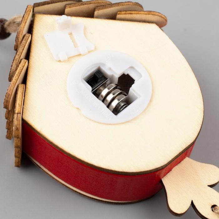 Ёлочная игрушка «Домик со снежинкой», от батареек, свечение тёплое белое - фото 1908713998