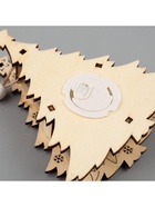 Ёлочная игрушка «Ёлочка с медведем», 11×11×2 см, от батареек, свечение тёплое белое - Фото 8