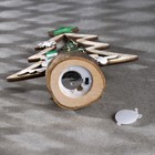 Светодиодная фигура «Ёлка со снеговиком» 13 × 20 × 5 см, дерево, батарейки CR2032х1 (в комплетке), свечение тёплое белое - Фото 3