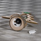 Светодиодная фигура «Ёлка с Дедом Морозом» 13 × 20 × 5 см, дерево, батарейки CR2032х1 (в комплекте), свечение тёплое белое - Фото 3