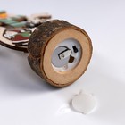 Светодиодная фигура «Снеговик» 12 × 18 × 6 см, дерево, батарейки CR2032х1 (в комплекте), свечение тёплое белое - Фото 4