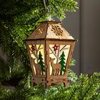 Ёлочная игрушка «Фонарь с оленем», 16×10×10 см, от батареек, свечение тёплое белое - Фото 1