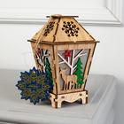 Ёлочная игрушка «Фонарь с оленем», 16×10×10 см, от батареек, свечение тёплое белое - Фото 5