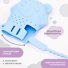 Прорезыватель рукавичка «Мишка», силиконовый, цвет синий - фото 25477721