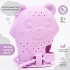 Прорезыватель рукавичка «Мишка», силиконовый, цвет фиолетовый, Крошка Я - фото 21290356