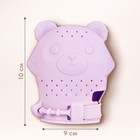 Прорезыватель рукавичка «Мишка», силиконовый, цвет фиолетовый, Крошка Я - фото 8892903