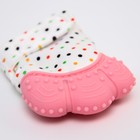 Прорезыватель рукавичка «Малыш», на липучке, цвет розовый, Крошка Я - Фото 5