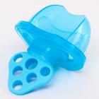 Прорезыватель силиконовый «Для передних зубов», синий, с колпачком Крошка Я - фото 3861393