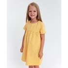 Платье с карманами для девочки KAFTAN: Summer cotton, жёлтое, рост 110-116 см 6973059