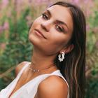 Серьги-кольца «Завиток» нить, цвет белый в золоте, d=3,5 см - Фото 2