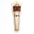 Набор с шампурами подарочный "Щит", 6 шт, нож-вилка в комплекте, с гербом РФ - фото 19628414