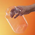 Банка с крышкой "Квадратная", пэт, 1,5 л, 82 мм 7015579