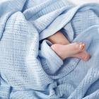 Одеяло вязаное, размер 90х118 см, цвет голубой - Фото 2