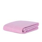 Одеяло вязаное, размер 90х118 см, цвет розовый - Фото 3