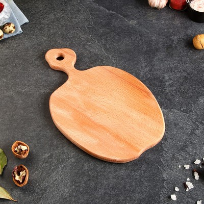 Доска разделочная "Яблоко", 33х21х1,5 см, цельный массив бука