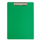 Планшет с зажимом А4, 1000 мкм, Calligrata ЭКОНОМ гибкий пластик, зелёный (клипборд) - фото 9290447