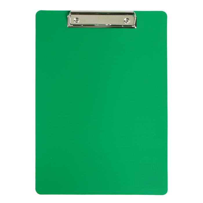 Планшет с зажимом А4, 1000 мкм, Calligrata ЭКОНОМ гибкий пластик, зелёный (клипборд)